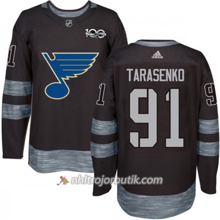 Män Ishockey St. Louis Blues Tröja Vladimir Tarasenko 91 1917-2017 100th Anniversary Adidas Svart Authentic